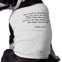 JOHN 3:16 pet clothing by Christianity JOHN 3:16 pet clothing