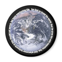 John 3:16-Earth Christian Magnet