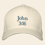 John 3:16 embroidered hats