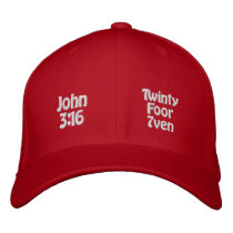 John 3:16 embroidered baseball caps