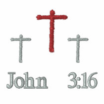 John 3:16 - Embroidered T-Shirt embroidered shirts by 777Images John 3:16 - Embroidered T-Shirt embroidered shirts