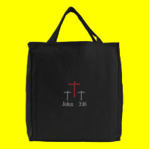 John 3:16 Embroidered Tote Bag embroidered bags