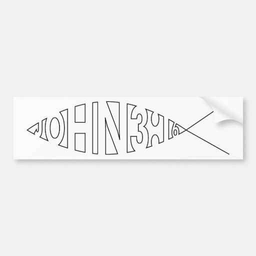 John 3:16 Fish Bumper Sticker
