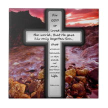 John 3:16 Gifts Ceramic Tiles