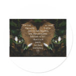 john 3:16 king james on heart leaf round sticker