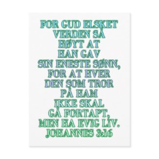 John 3:16 Norwegian Postcards