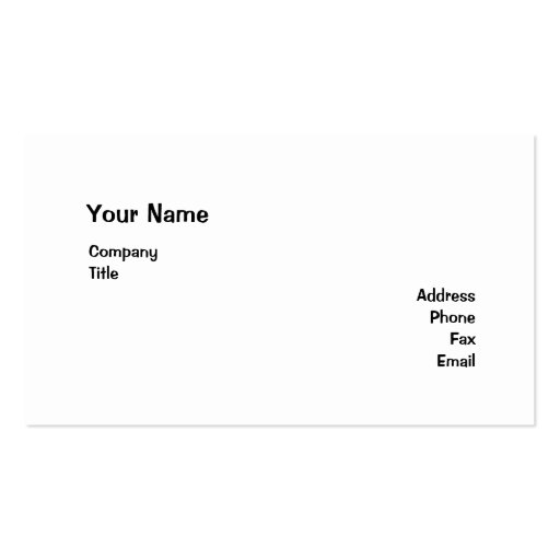 John 3:16 Personal "Business" Card Business Card Template (back side)