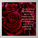 John 3:16 red roses print