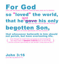John 3:16 revised t-shirts