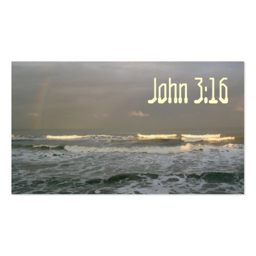 John 3:16 Scripture Memory Card, Sunset Business Card Templates (front side)