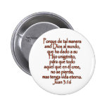John 3:16 Spanish Buttons