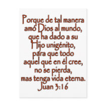 John 3:16 Spanish Post Cards