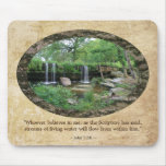John 7:38 Scripture - Living Water Mouse Pad
