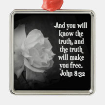 JOHN 8:32 CHRISTMAS ORNAMENT - TRUTH MAKE YOU FREE