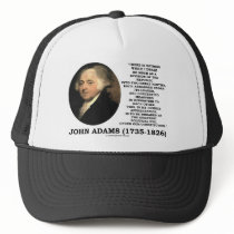 John Adams Dread Two Great Parties Political Evil Trucker Hats