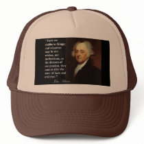 John Adams "Facts are stubborn things" Quote Hats