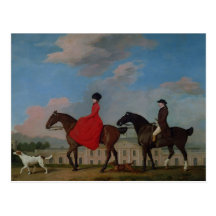 John and Sophia Musters riding at Colwick Hall Post Cards