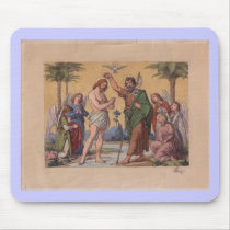 JOHN BAPTIZING JESUS MOUSE MAT
