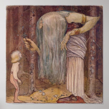 John Bauer Troll herb Poster