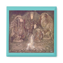 John Bauer - Trolls with an abducted princess magnets