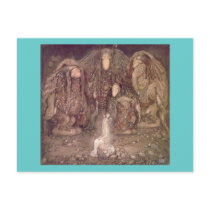 John Bauer - Trolls with an abducted princess postcards