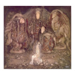 John Bauer Trolls with an abducted princess Poster
