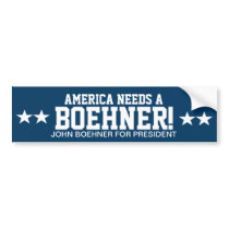 John Boehner 2012 - America needs a boehner! Bumper Stickers