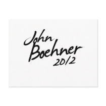 JOHN BOEHNER AUTOGRAPH 2012 POST CARD