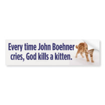 John Boehner Cries Bumper Sticker bumper stickers