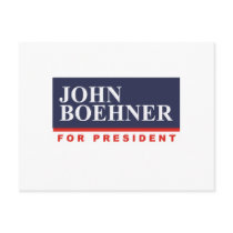 JOHN BOEHNER FOR PRESIDENT (Banner) Post Cards