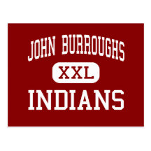 John Burroughs - Indians - High - Burbank Post Card