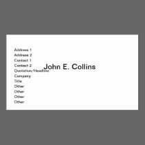 John E Collins - John E. Collins business cards