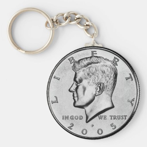 John F Kennedy Half Dollar Coin key chain.