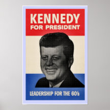 John F Kennedy half tone poster