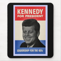 John F Kennedy Half Tone Vintage Style mousepads by mike3488 John F Kennedy Half Tone Vintage Style mousepads