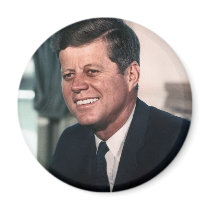John F. Kennedy White House Color Portrait Magnet