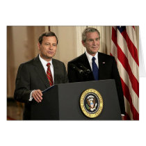 John G. Roberts & President George W. Bush Card