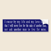 John Galt Oath bumper sticker