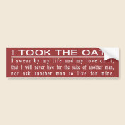 John Galt Oath bumper sticker