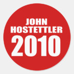 JOHN HOSTETTLER FOR SENATE ROUND STICKERS