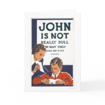 John Is Not Dull 1937 WPA Greeting Card