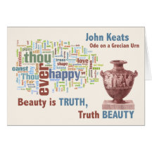John Keats - Beauty is Truth - Grecian Urn - Art Greeting Card