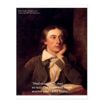 John Keats "Blossom" Quote Gifts Tees & Cards postcards