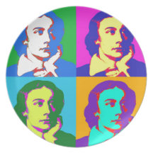 John Keats Pop Art Dinner Plate
