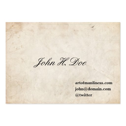 John L. Sullivan Calling Card Business Card Templates (front side)