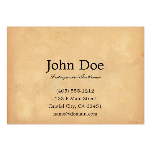 John L. Sullivan Calling Card Business Cards (front side)