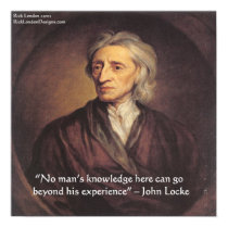 John Locke Experience/Knowledge Quote Poster posters