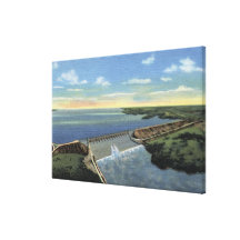 John Martin (Caddoa) Dam across Arkansas River Canvas Print