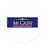 JOHN MCCAIN 2008 ROUND STICKER