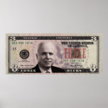 John McCain $3 Bill Posters